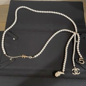 Chanel pearl belt